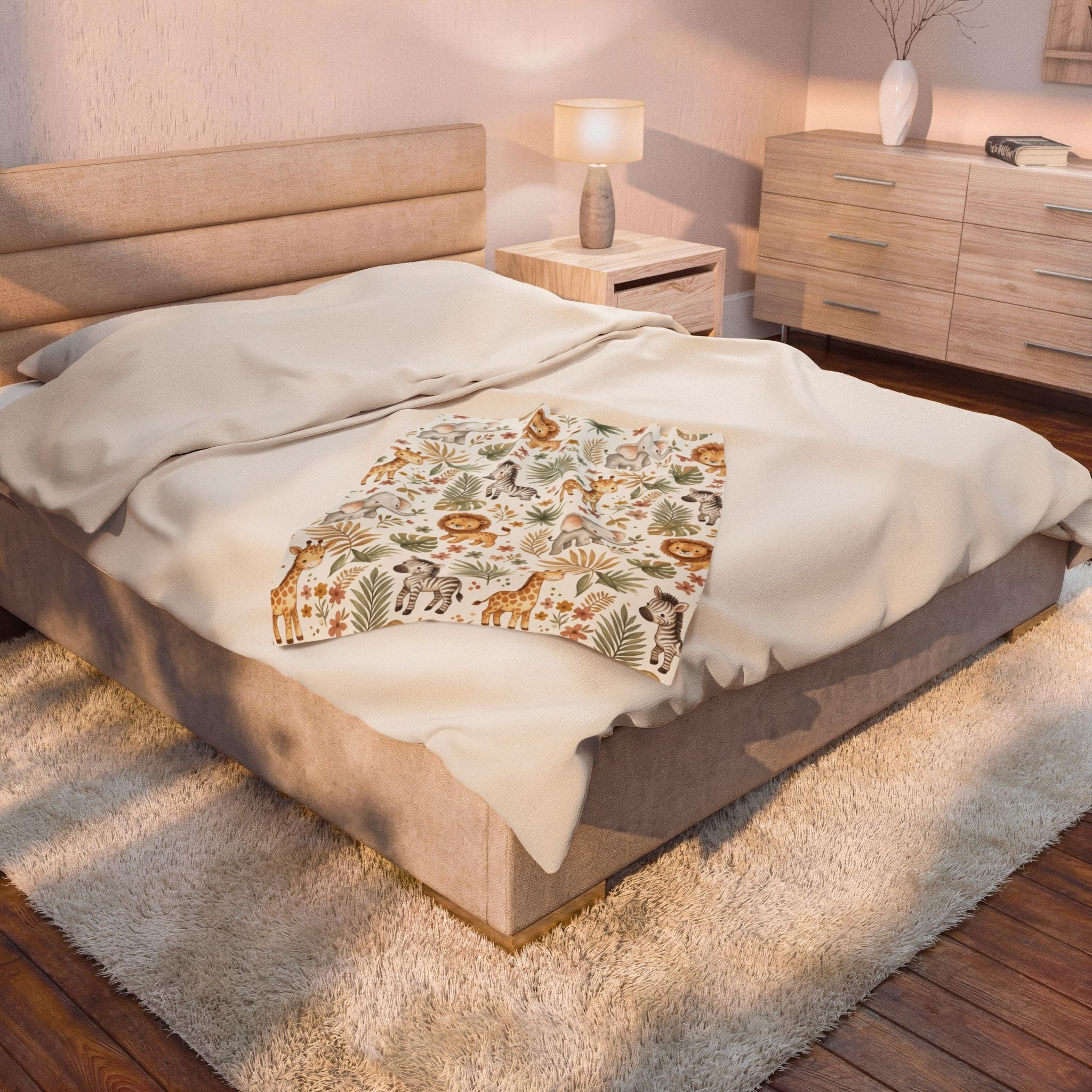 Safari Baby Minky Plush Baby Toddler Blanket