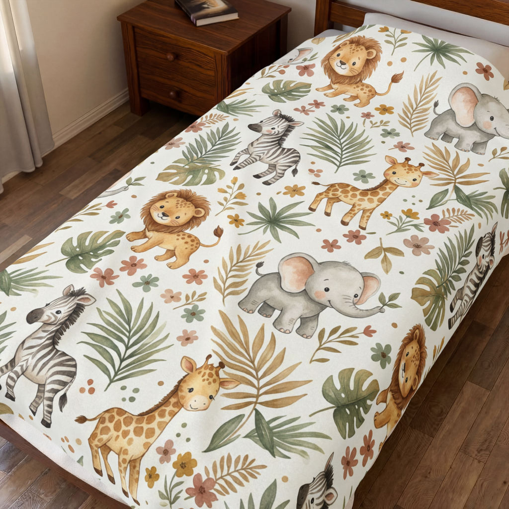 Safari Baby Minky Plush Baby Toddler Blanket