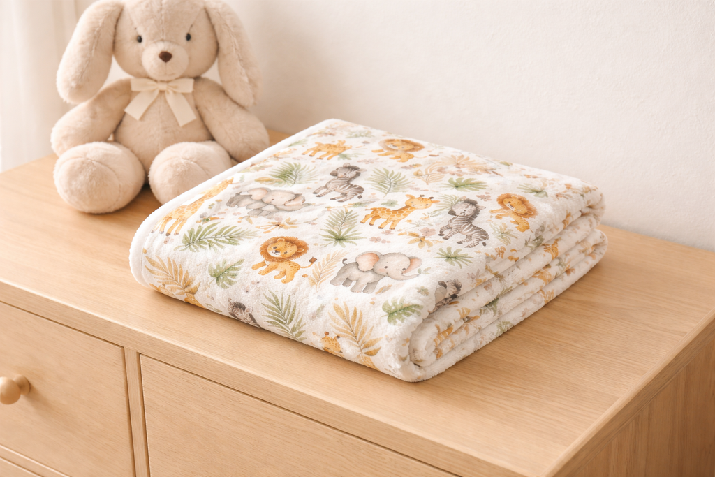 Safari Baby Minky Plush Baby Toddler Blanket