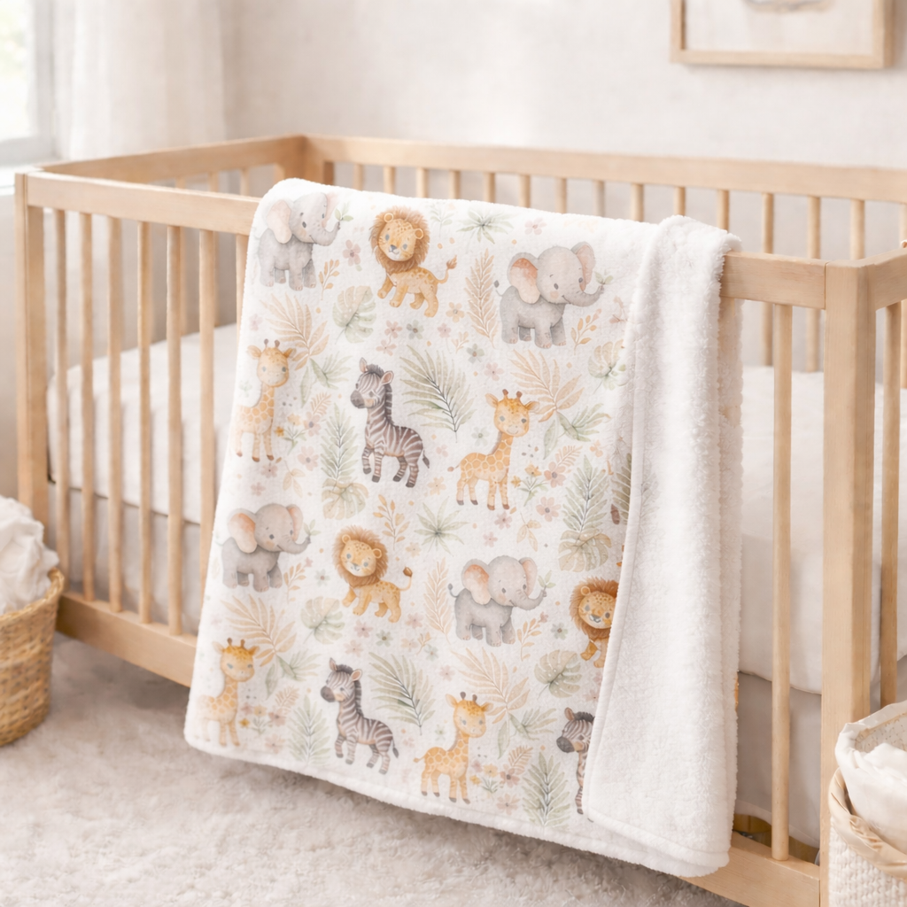 Safari Baby Minky Plush Baby Toddler Blanket