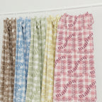 Blue Gingham Name Minky Blanket