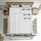 Blue Gingham Name Minky Blanket