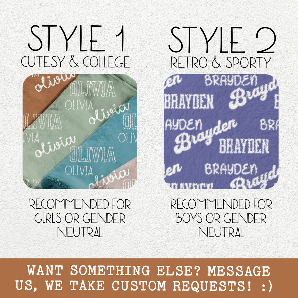 Personalized Minky Baby Boy Security Blanket